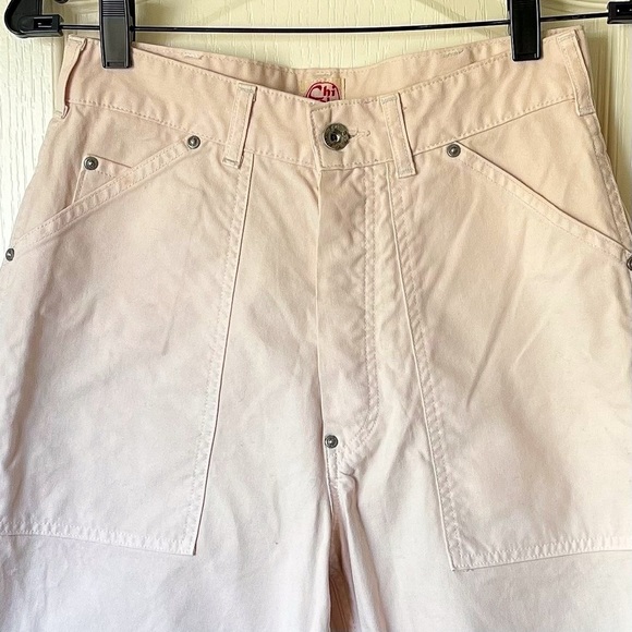 Chimala Canvas Work Pants Japanese Cotton Straight-Leg Baby Pink 26 EUC - Picture 4 of 8